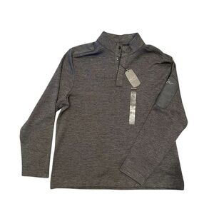 Greg Norman Collection Gray Performance Jacket with Quarter-Zip